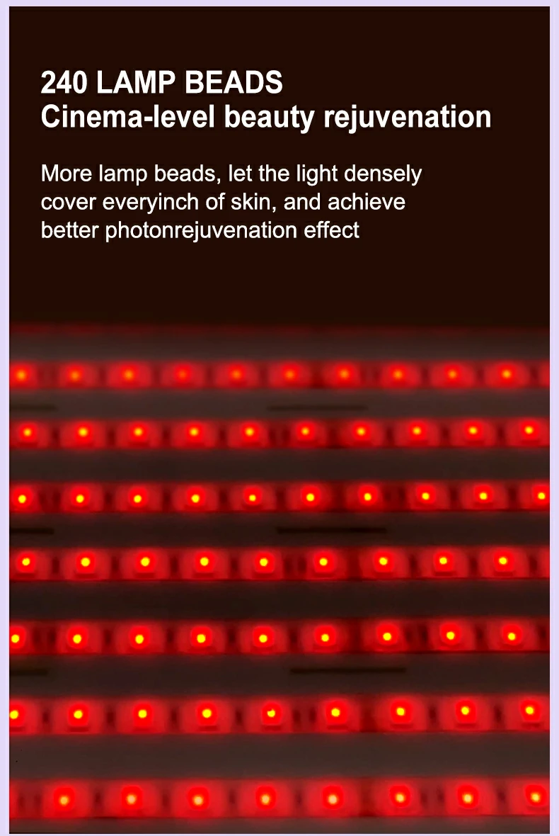 Redluxe RL-PDT 7-in-1 Silicone Facial Red Light Therapy Belt