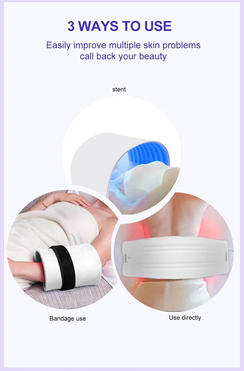 Redluxe RL-PDT 7-in-1 Silicone Facial Red Light Therapy Belt